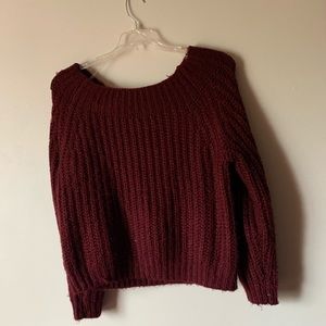 COPY - 4/$20🌺 burgundy off the shoulder sweater